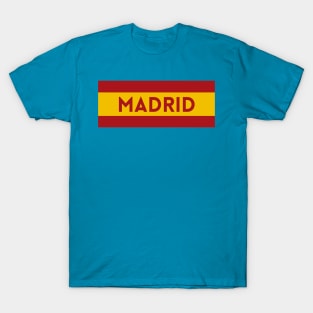 Madrid City in Spain Flag T-Shirt